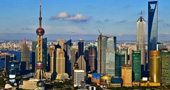 Вид на деловой квартал Шанхая