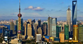 Vue sur le quartier des affaires de Shanghai